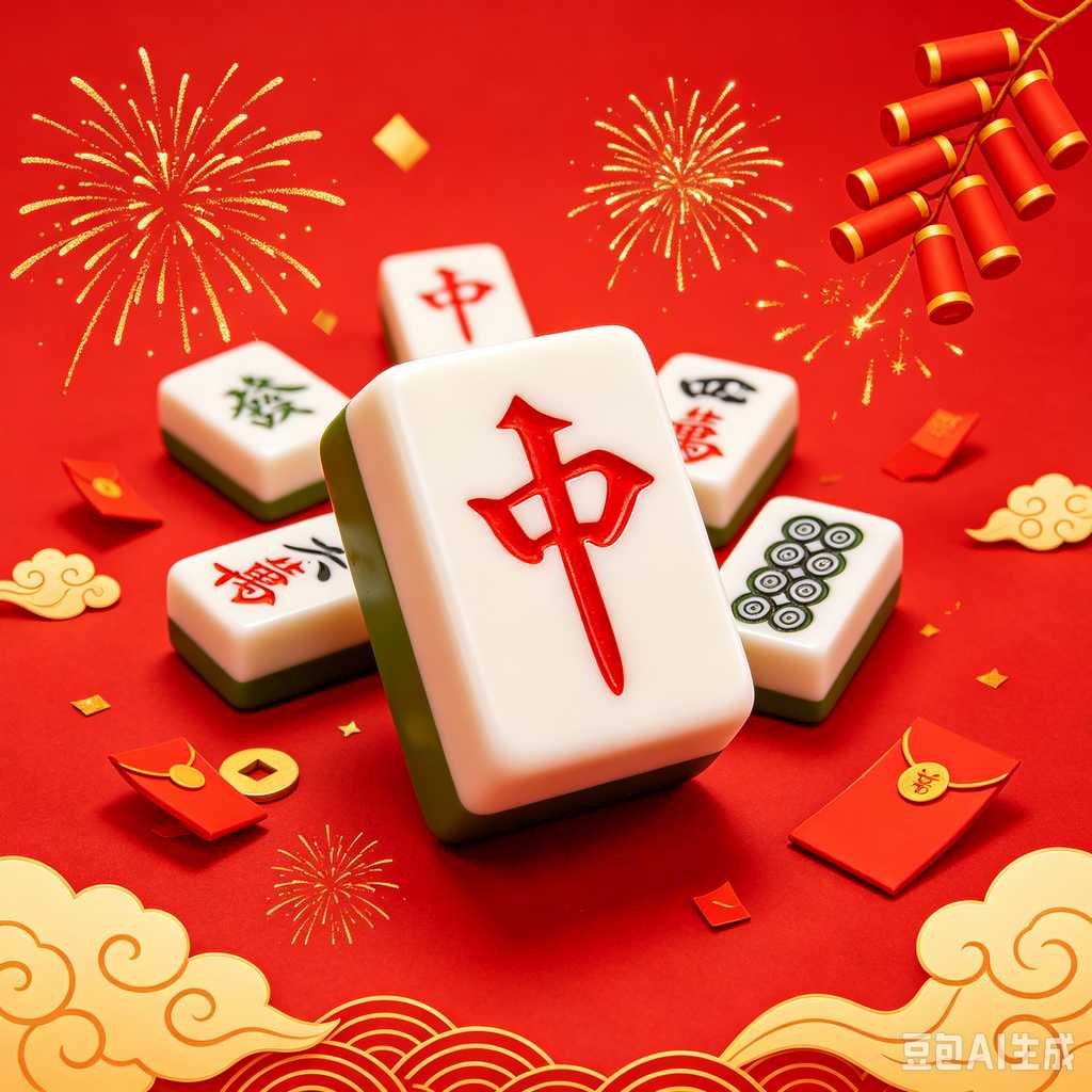 decorative text mahjong set