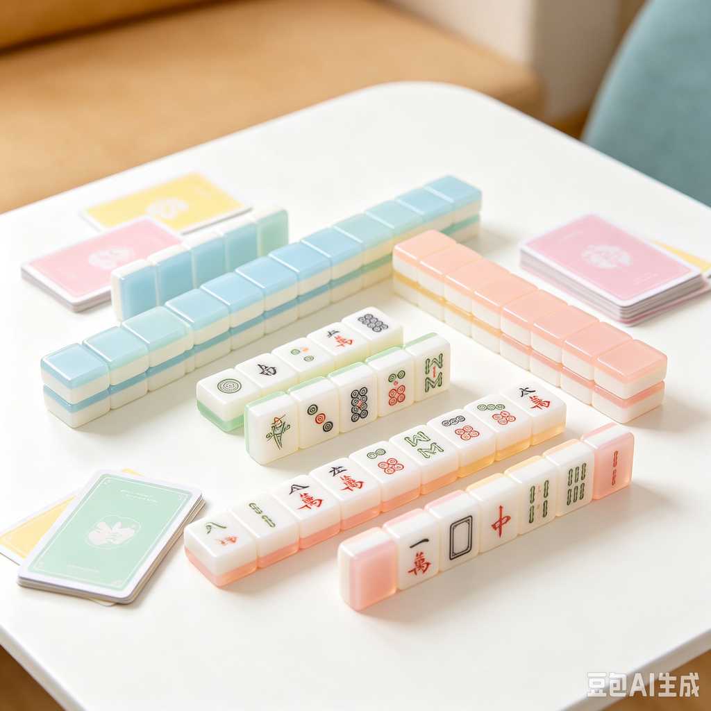 modern color mahjong tiles